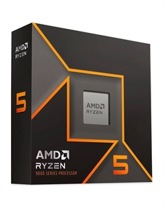 Процессор AMD Ryzen 5 9600X, 3.9ГГц, (Turbo 5.4ГГц), 6-ядерный, L3 16МБ, Сокет AM5, Radeon 760M, BOX W/O Cooler Amd