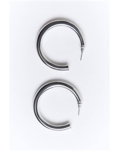 Серьги-полукольца гладкие серебристые Befree