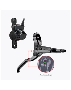 Тормоз дисковый гидравлический,задний, ручка тор.садапт,без ротора,г\лин 1450мм, HD-M275R Tektro