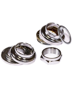 Рулевая колонка велосипедная SF-HP01, 1", резьбовая, EC 30/25,4-24T EC 30/27, хром, SC-TX-HP01-UCP Trix