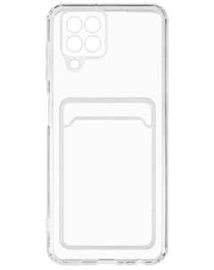Накладка силикон Red Line iBox Crystal для Samsung Galaxy M22, с кардхолдером, прозрачный Red line