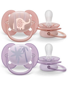 Соска-пустышка SCF091/09 ultra soft слоник/пальмы Philips avent