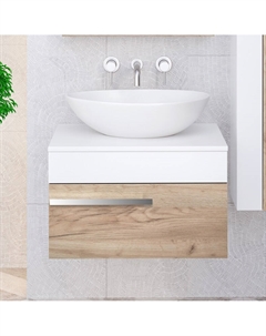 Тумба под раковину Вудлайн 65 крафтовый дуб Runo