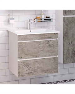 Тумба под раковину Манхэттен 65, подвесная, светлый бетон Runo