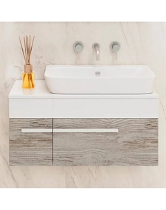 Тумба под раковину Вудлайн 85, подвесная, скандинавский дуб Runo