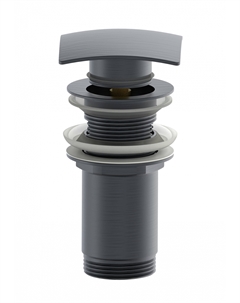 Донный клапан для раковины WW-88SS08-BGM без перелива, темный графит Wonzon & woghand