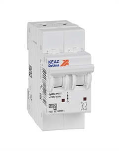 Выключатель автоматический КЭАЗ BM63-2C40-4.5-УХЛ3 OptiDin двухполюсный (2P/2П) 40А C 4.5кА (326807) Кэаз