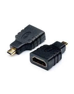 Переходник (адаптер) HDMI(19F)-Micro HDMI(19M) 4K, v2.0/2.0, черный AT6090 (AT6090) Atcom