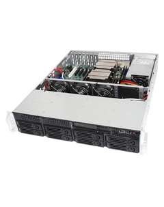 Корпус CS-R25, ATX, 2U RM, 8x3.5 HS, Redundant 2x800 Вт, черный (CS-R25-37P/A0-CSR2537B100T1) Ablecom