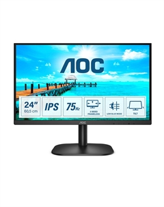 Монитор 23.8" 24B2XD IPS, 1920x1080 (16:9), 250кд/м2, 4мс, 178°/178°, VGA, DVI, черный (24B2XD) Aoc