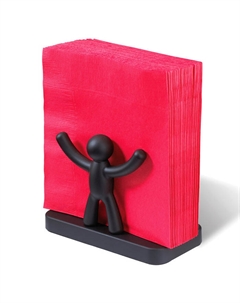 Салфетница 15,5х11х7,5 см черная Buddy Umbra