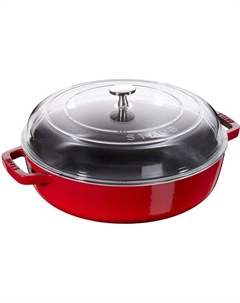 Сотейник со стеклянной крышкой 28 см, вишневый Staub