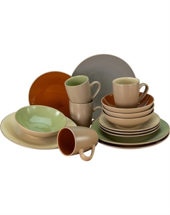 Столовый сервиз из керамогранита на 4 человека 16 предметов Urban Jungle 22563 Creatable