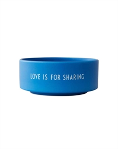 Пиала для закусок "Love is for sharing" 12 см Cobalt Blue Favourite Design letters