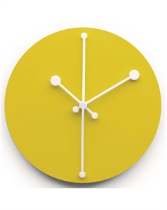 Настенные часы Ø 20 см желтые Dotty Alessi