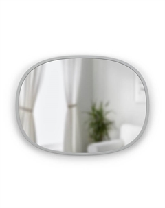 Зеркало овальное hub 45 х 60 см серое Umbra