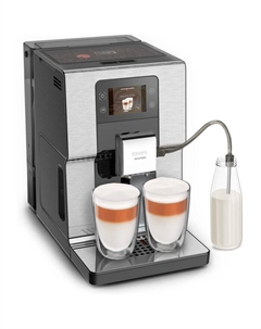 Krups Кофемашина на 2 чашки 1550 Вт, с кофемолкой, серебристая Intuition Experience EA876D Krups