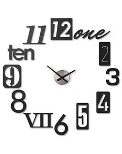 Часы настенные 81,9х81,9х5 см черные Nubra Umbra