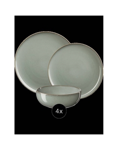 Столовый сервиз из 12 тарелок Eucalyptus Saisons Asa selection