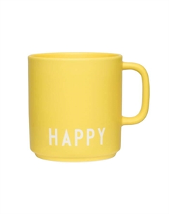 Кружка "Happy" 0,25 л Yellow Favourite Design letters