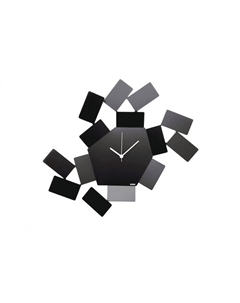 Настенные часы 46х33,5х4 см черные Scirocco Alessi