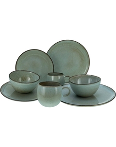 Столовый сервиз из керамогранита на 2 человека 8 предметов Stone Grey 14437 Creatable