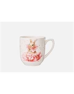 КРУЖКА SUNDAY, КРОЛИК В ЦВЕТОЧНОМ ОШЕЙНИКЕ, БЕЛЫЙ 1 шт Lefard