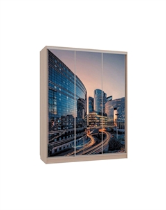 Шкаф-купе Бассо 7 Вечерний город Мебельсон