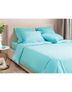 Комплект постельного белья Моноспейс сатин бирюзовый Ecotex