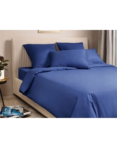 Комплект постельного белья Моноспейс сатин темно-синий Ecotex