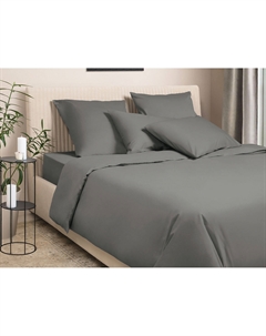 Комплект постельного белья Моноспейс сатин антрацит Ecotex