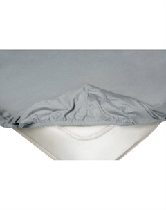 Простыня Серая трикотажная на резинке Ecotex