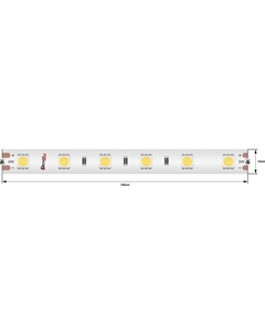 Лента светодиодная 1м. 14,4W 6000K LUX DSG560-24-W-65 Designled