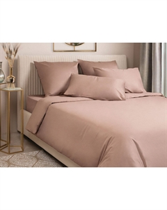 Комплект постельного белья Моноспейс сатин бежевый Ecotex