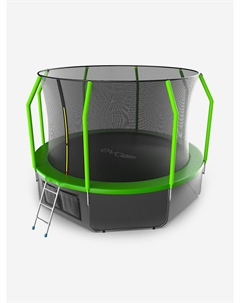 Батут каркасный Cosmo 12ft зеленый + нижняя защитная сеть, диаметр 366 см, Зеленый Evo jump