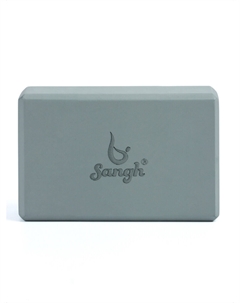 Блок для йоги 23×15×7.5 см, вес 120 г, серый Sangh