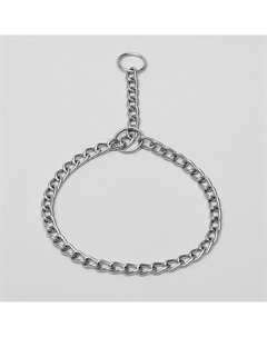 Ошейник - удавка металлический однорядный, 55 см, толщина проволоки 2,5 мм Пижон