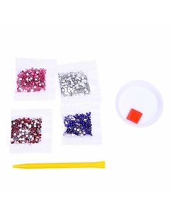 Алмазная мозаика на новый год с частичным заполнением для детей на открытке Школа талантов