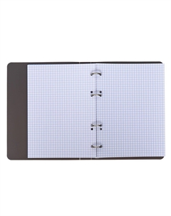 Тетрадь на кольцах a5, 80 листов, в клетку, пластиковая обложка, блок офсет, серая Calligrata