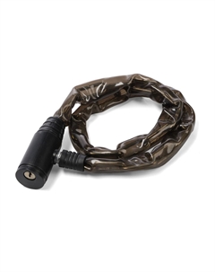 Замок навесной велосипедный тундра, цепь 3.5×650 мм, английский ключ 2 шт., черный Tundra