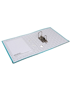 Папка-регистратор а4, 75 мм,, пвх, металлическая окантовка, карман на корешок, собранная, бирюзовая Calligrata