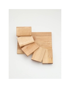 Доска для подачи с подиумами, 28×19.5×11 см, 5 ступеней, пропитана маслом, дерево береза Adelica