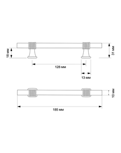 Ручка-скоба pk117, м/о 128 мм, цвет графит Cappio