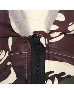 Куртка для собак со шлейкой, размер l, камуфляжная Пижон