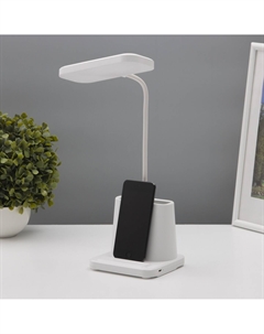 Светильник настольный с подставкой под телефон и ручки, 2 отсека, 5 вт led usb 2700-6500к Risalux