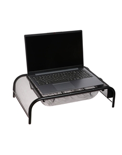 Подставка для ноутбука, с отделениями, сетка, металлическая, черная Calligrata