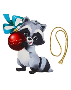 Ёлочная игрушка - подвеска деревянная Лесная мастерская