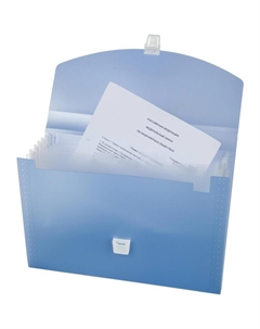 Папка портфель а4, 700 мкм, 6 отделений, top breeze, небесный, тиснение Calligrata
