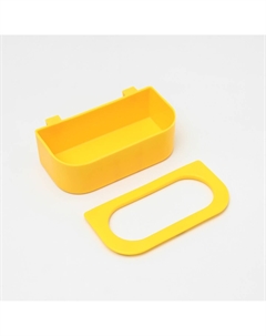 Кормушка для птиц внутренняя матовая 14,3 х 7,2 х 4,8 см, желтая Пижон