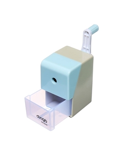 Точилка механическая с контейнером классика голубой/хаки Calligrata